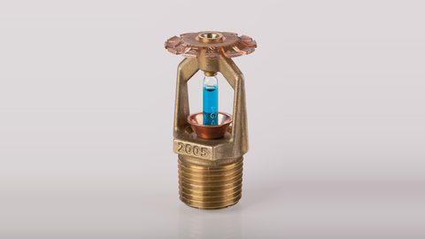 Bico de sprinkler de latão com ampola de vidro azul